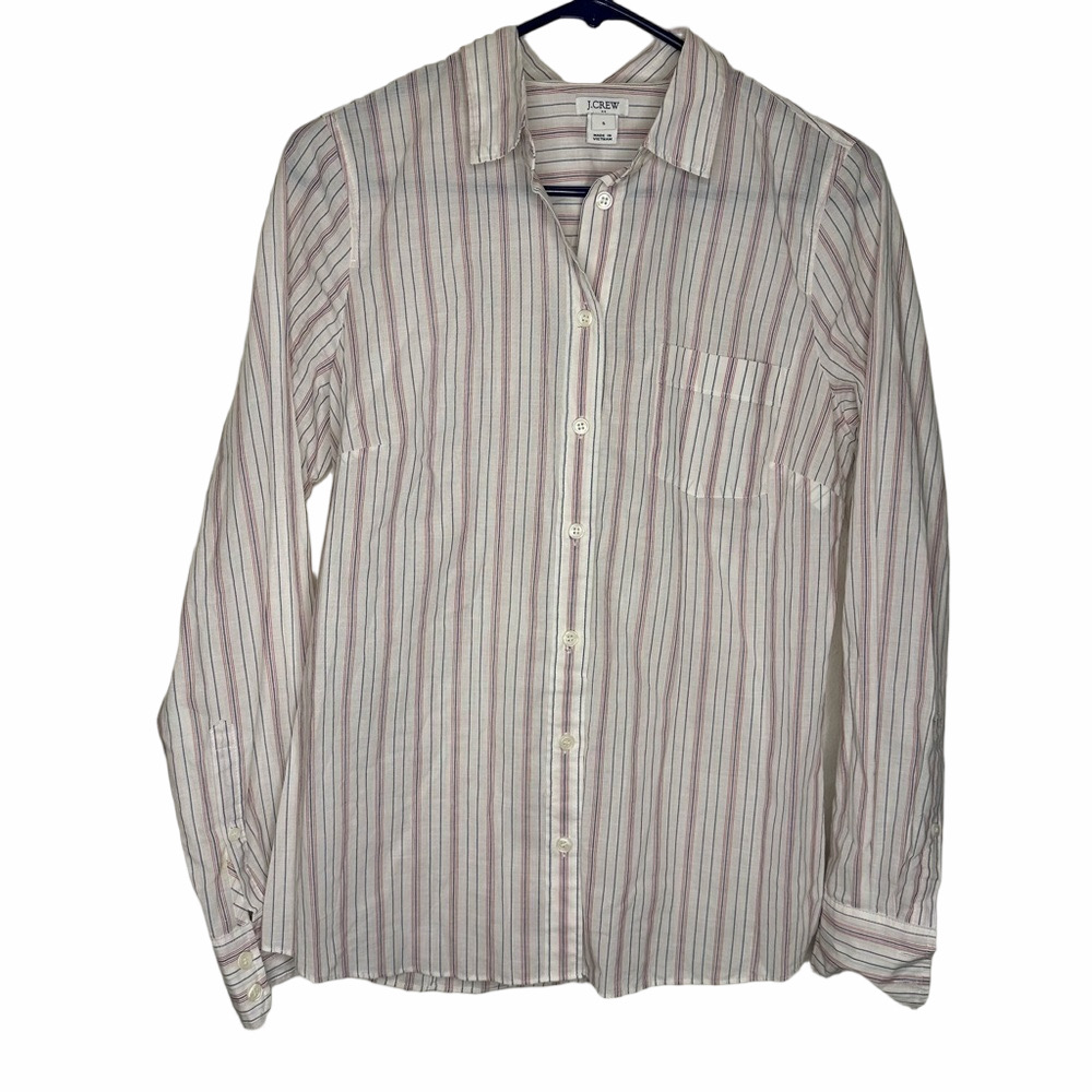 J.Crew Plaid Red &White Button Down Shirt Size Small Style 03411